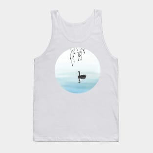 Watercolor swan Tank Top